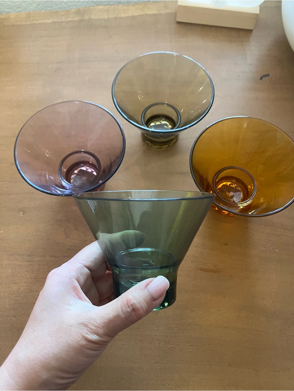 Stemless Martini Acrylic Glass Cups - Set of 4
